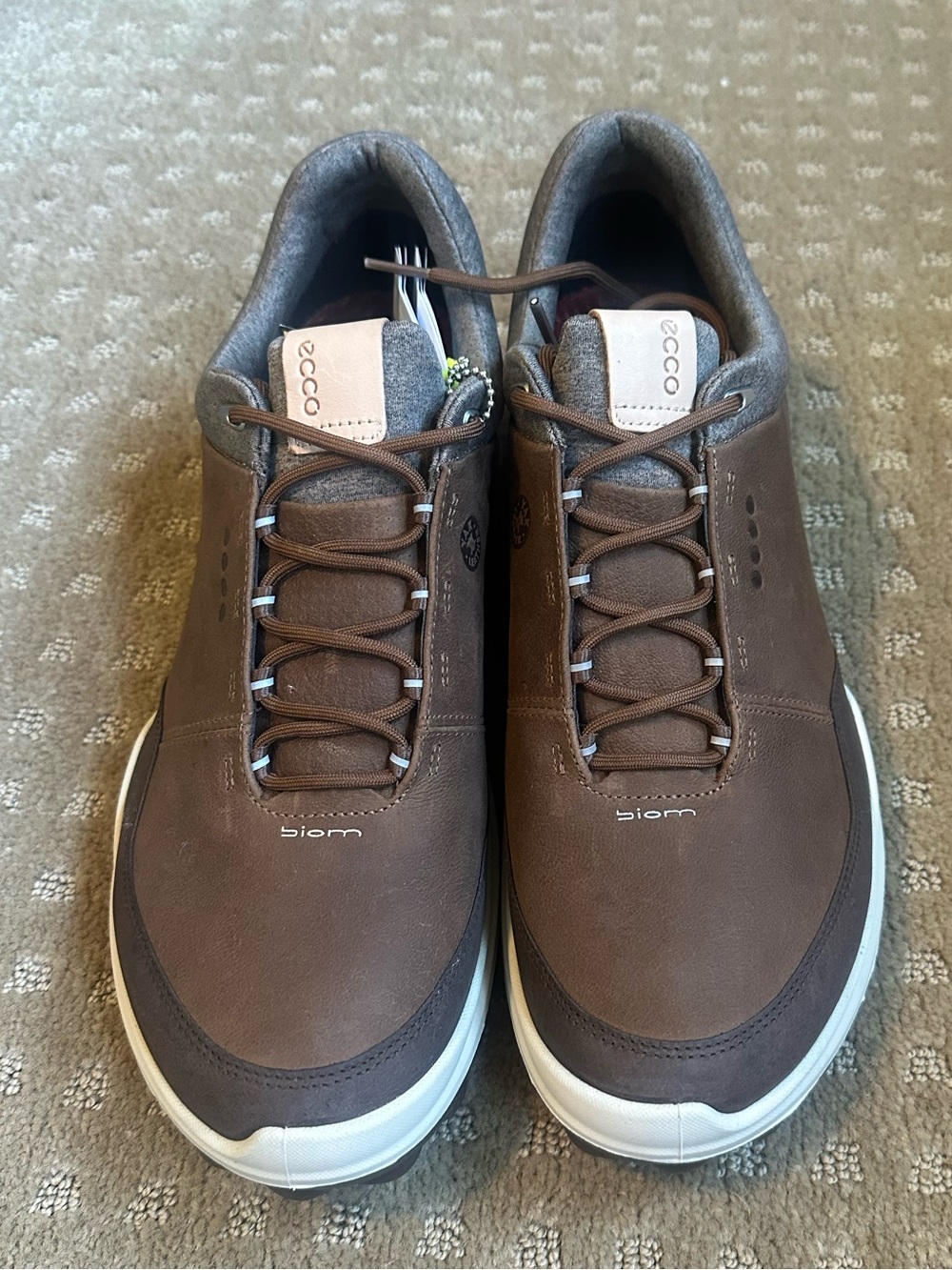 ECCO Biom Men's Brown Leather Casual golf shoes